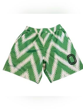 Overtime Kids Green Chevron Mesh Shorts - boys size medium